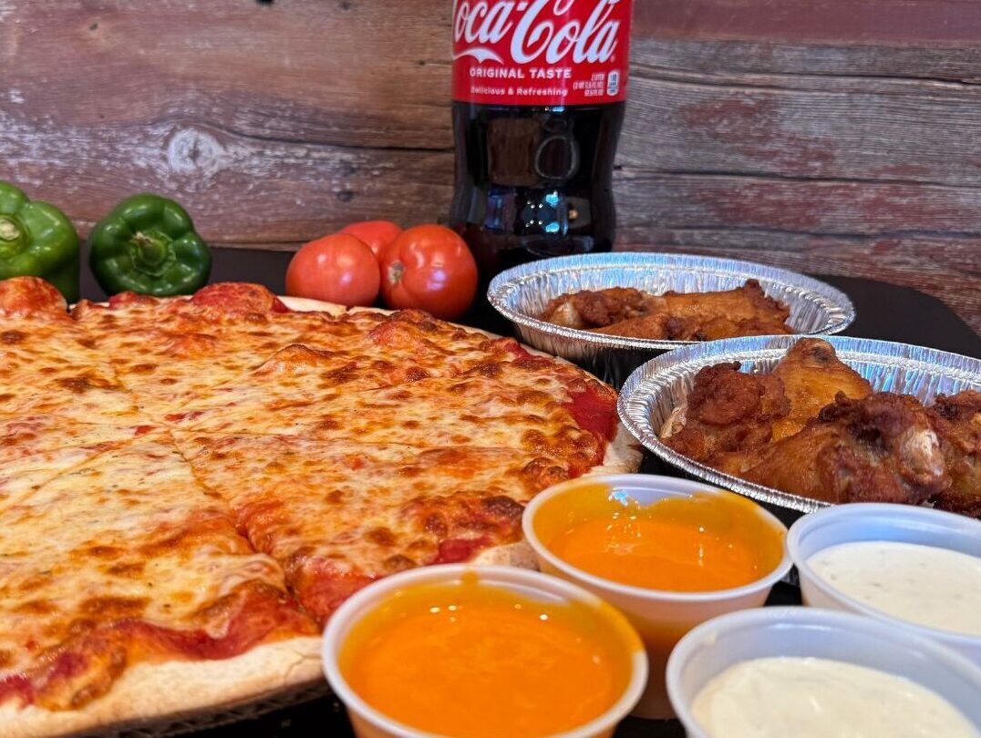 Antioch pizza, wings, and coca cola